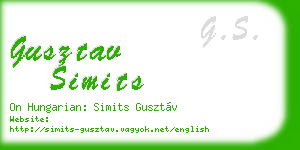 gusztav simits business card